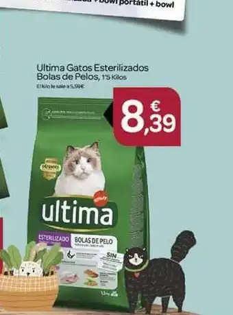 Supermercados El Jamón Ultima gatos esterilizados bolas de pelos oferta