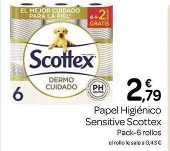 Supermercados El Jamón Papel higiénico sensitive scottex oferta