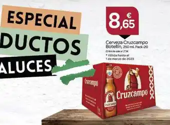 Supermercados El Jamón Cerveza cruzcampo botellín oferta