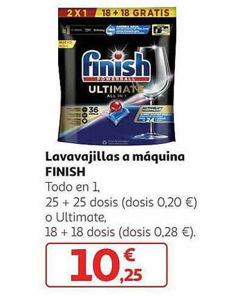 Alcampo Lavavajillas a máquina finish oferta