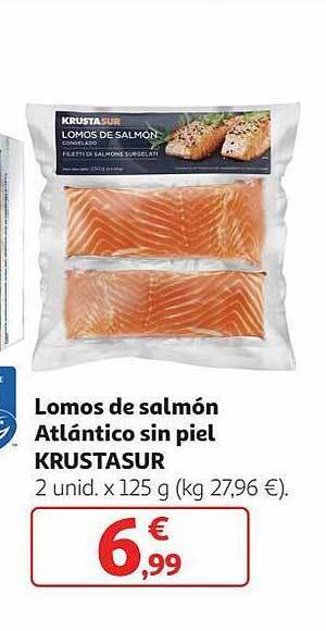 Alcampo Lomos de salmón atlántico sin piel krustasur oferta