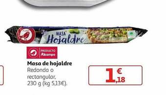 Alcampo Masa de hojaldre oferta