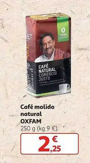 Alcampo Café molido natural oxfam oferta