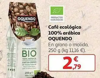 Alcampo Café ecológico 100% arábica oquendo oferta