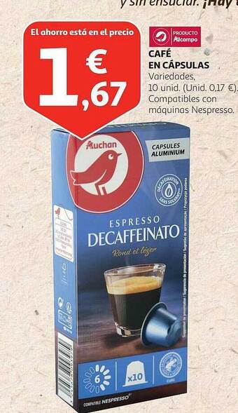 Alcampo Café en cápsulas oferta
