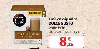 Alcampo Café en cápsulas dolce gusto oferta