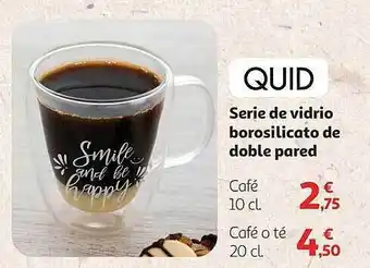 Alcampo Quid serie de vidrio borosilicato de doble pared oferta