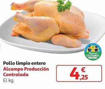Alcampo Pollo limpio entero oferta