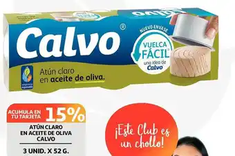 Alcampo Atún claro en aceite de oliva calvo oferta