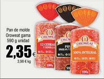 FROIZ Pan de molde oroweat oferta