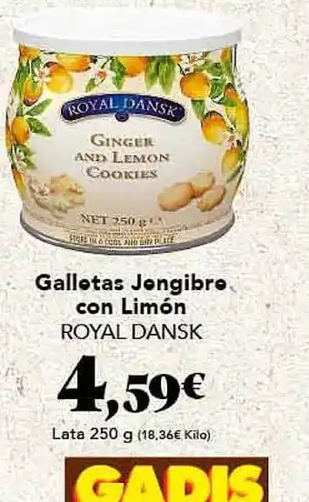 Gadis Galletas jengibre con limón royal danks oferta
