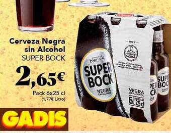 Gadis Cerveza negra sin alcohol super bock oferta