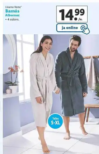 Lidl Barnús albornoz livarno home oferta