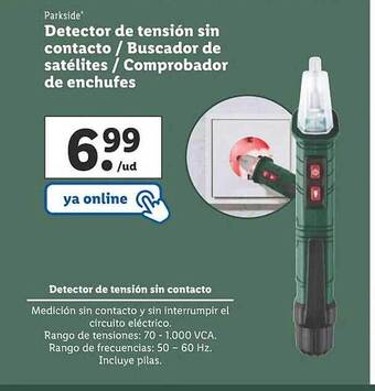Lidl Detector de tensión sin contacto-buscador de satélites-comprobador de enchufes oferta