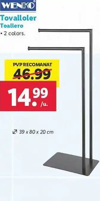 Lidl Wenko toallero oferta