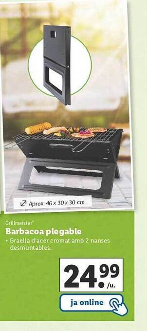 Lidl Barbacoa plegable oferta