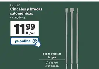 Lidl Parkside cinceles y brocas salomónicas oferta