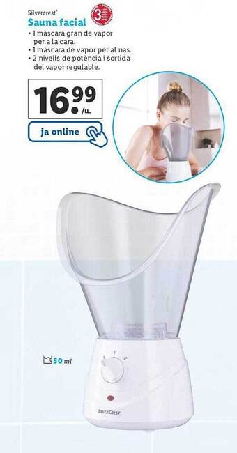 Lidl Sauna facial oferta