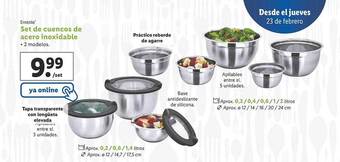 Lidl Set de cuencos de acero inoxidable oferta