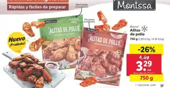 Lidl Alitas De Pollo 750 g oferta