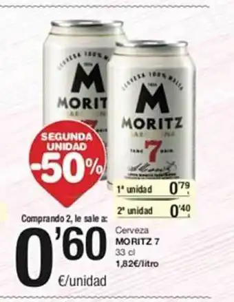 SPAR Cerveza moritz 7 oferta