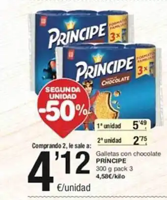 SPAR Galletas con chocolate príncipe oferta