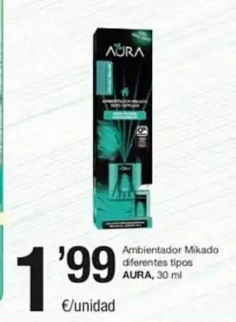 SPAR Ambientador mikado diferentes tipos aura oferta