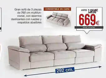 Atrapamuebles Sofá 3 plazas gran sofa de 3 plazas de 292 cm multifunicional oferta