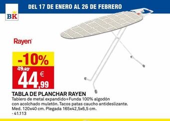 Bricoking Tabla de planchar rayen oferta