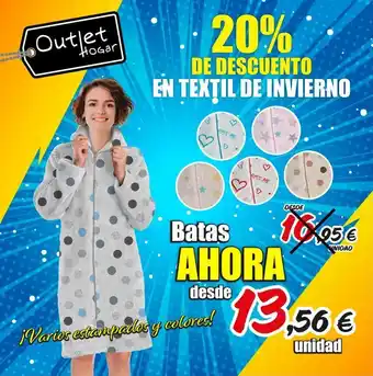 Outlet Hogar Outlet hogar 20% de descuento en textil de invierno kiss me 9 kiss me > desde 18.95€ batas ahora desde ¡varios e oferta