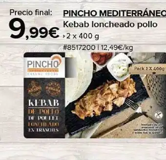 Costco Pincho mediterráneo kebab loncheado pollo oferta