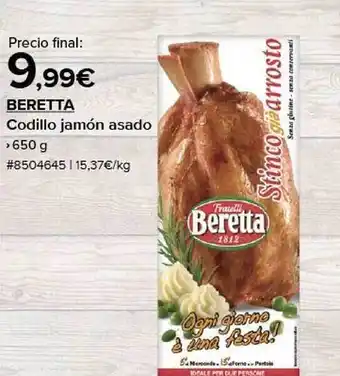 Costco Beretta codillo jamón asado oferta