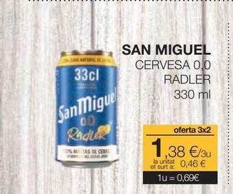 Plusfresc San miguel cervesa 0,0 radler oferta