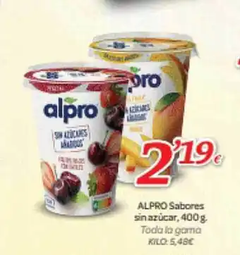 Alsara Supermercados Alpro sabores sín azúcar oferta