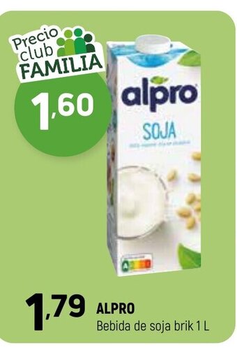 Coviran Alpro Bebida De Soja Brik 1L oferta