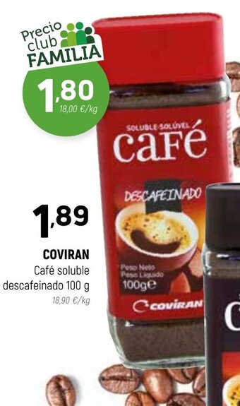Coviran Coviran Café Soluble Descafeinado 100g oferta