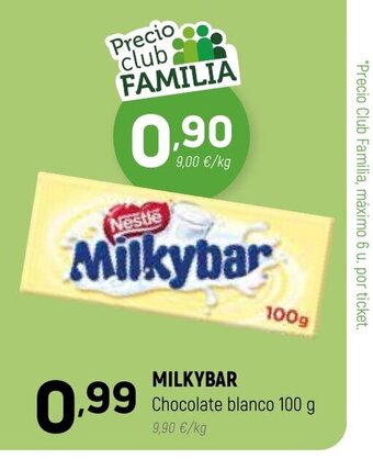 Coviran Milkybar Chocolate Blanco 100g oferta