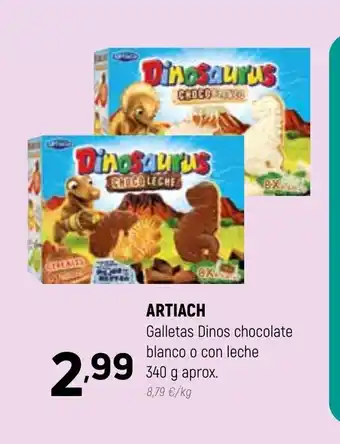 Coviran Artiach Galletas Dinos Chocolate Blanco oferta