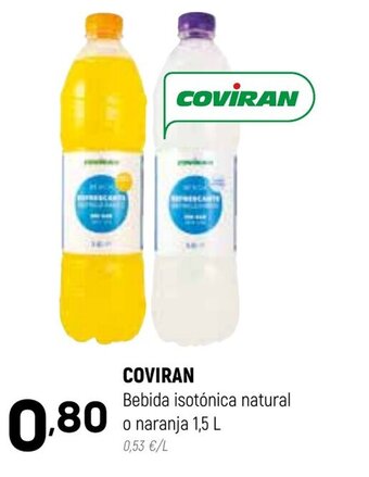 Coviran Coviran Bebida Isotónica Natural o Naranja 1.5L oferta