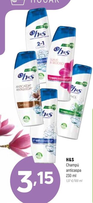 Coviran H&S Champú Anticaspa 230ml oferta
