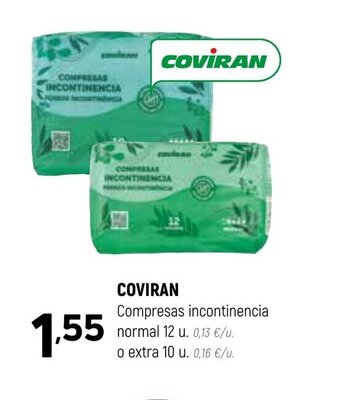 Coviran Coviran Compresas Incontinencia Normal 12 u Extra 10u oferta