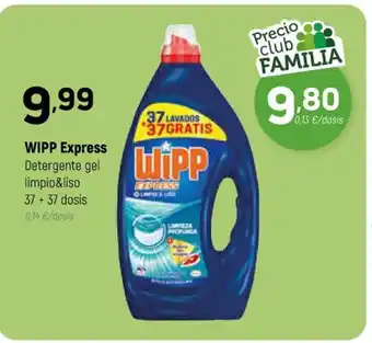 Coviran Wipp Express Detergente Gel Limpio & Liso 37+37 Dosis oferta