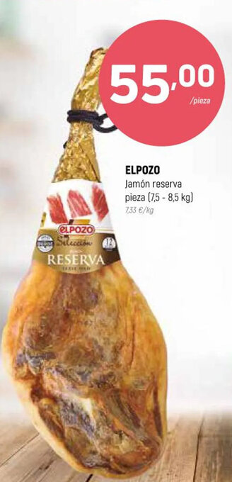 Coviran Elpozo Jamón Reserva Pieza oferta