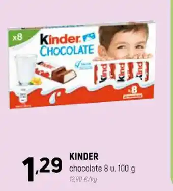 Coviran Kinder Chocolate 8u. 100g oferta