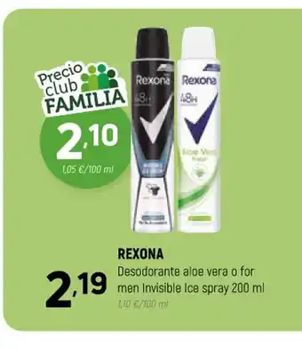 Coviran Rexona Desodorante Aloe Vera oferta