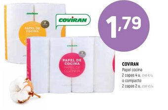 Coviran Coviran Papel Cocina 2 Capas 4 u oferta
