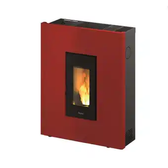 BigMat Estufa pellet de pasillo pegaso 8kw ecodesign- rojo oferta