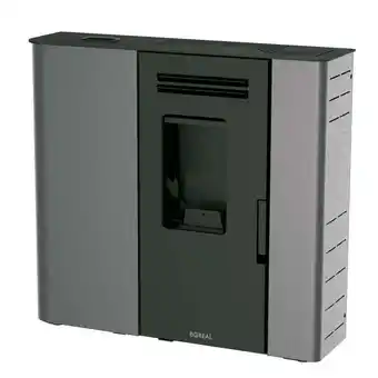 BigMat Estufa de pellet 12 kw slim gris boreal-s12-gr oferta