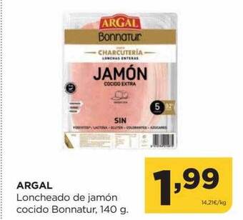Alimerka Argal loncheado de jamón cocido bonnatur oferta