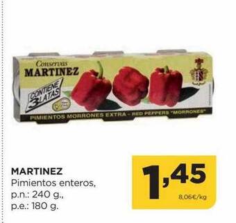 Alimerka Martinez pimientos enteros oferta